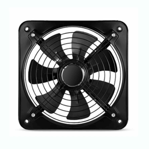 10 in Low Speed 220V Square Axial Flow Exhaust Fan Black 1400rpm With Single Mesh Cover for Ventilation Systems