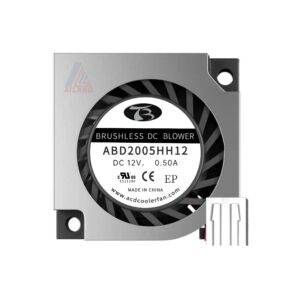 Ailand DC 5V/12V Mini Blower 20mm Ultra-Thin Micro Axial Flow Fan 20x20x5mm Small Ventilation Wearable Side Blowing Cooling Fan