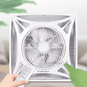 Custom Indoor Modern Office Electric Box Fan Ceiling Remote Control Copper Motor Silent Flush Mounted Square Ceiling Fan