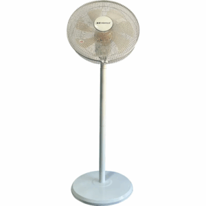 2024 New Arrival Solid Base 9 Blades Big Powerful Cooling 10 Inch Standing Fan With Ac Plastic Grill