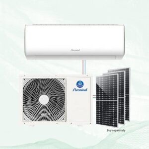 Puremind New Energy Aircon 9000Btu Hybrid Solar Powered Air Conditioner 12000Btu Split Solar Air Conditioning Wifi Control