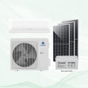 Puremind Solar Air Conditioner Cooling Heating Cooling Only Inverter Split Type Hybrid DC AC Powered Air Conditioners Wifi App